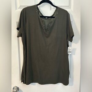 Khaki Green Top Size 18/20